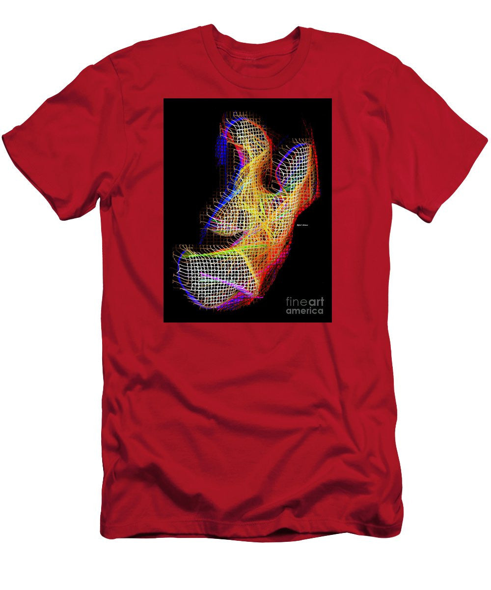 T-shirt pour homme (coupe ajustée) - 3D abstrait