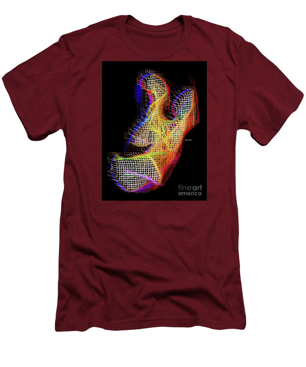 T-shirt pour homme (coupe ajustée) - 3D abstrait