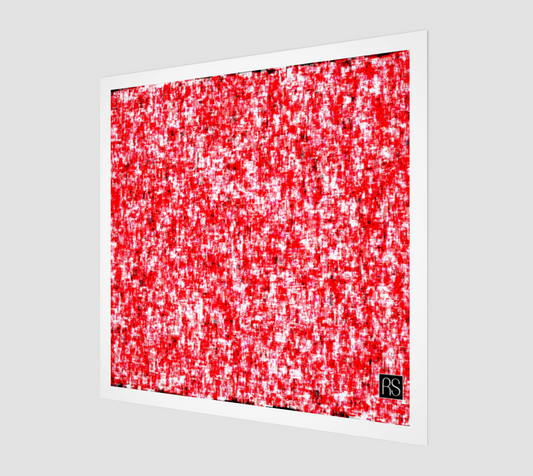 Abstract in Red and White Art Print