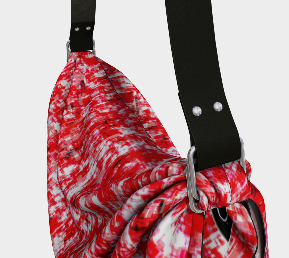 Abstract in Red and White Origami Tote