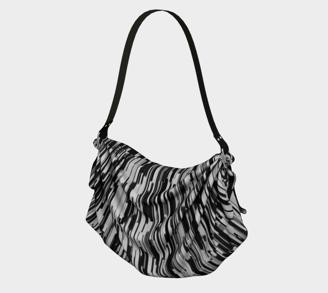 Abstract in Black and White Origami Tote