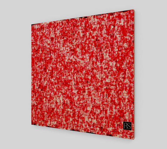 Abstract in Red and White Art Print