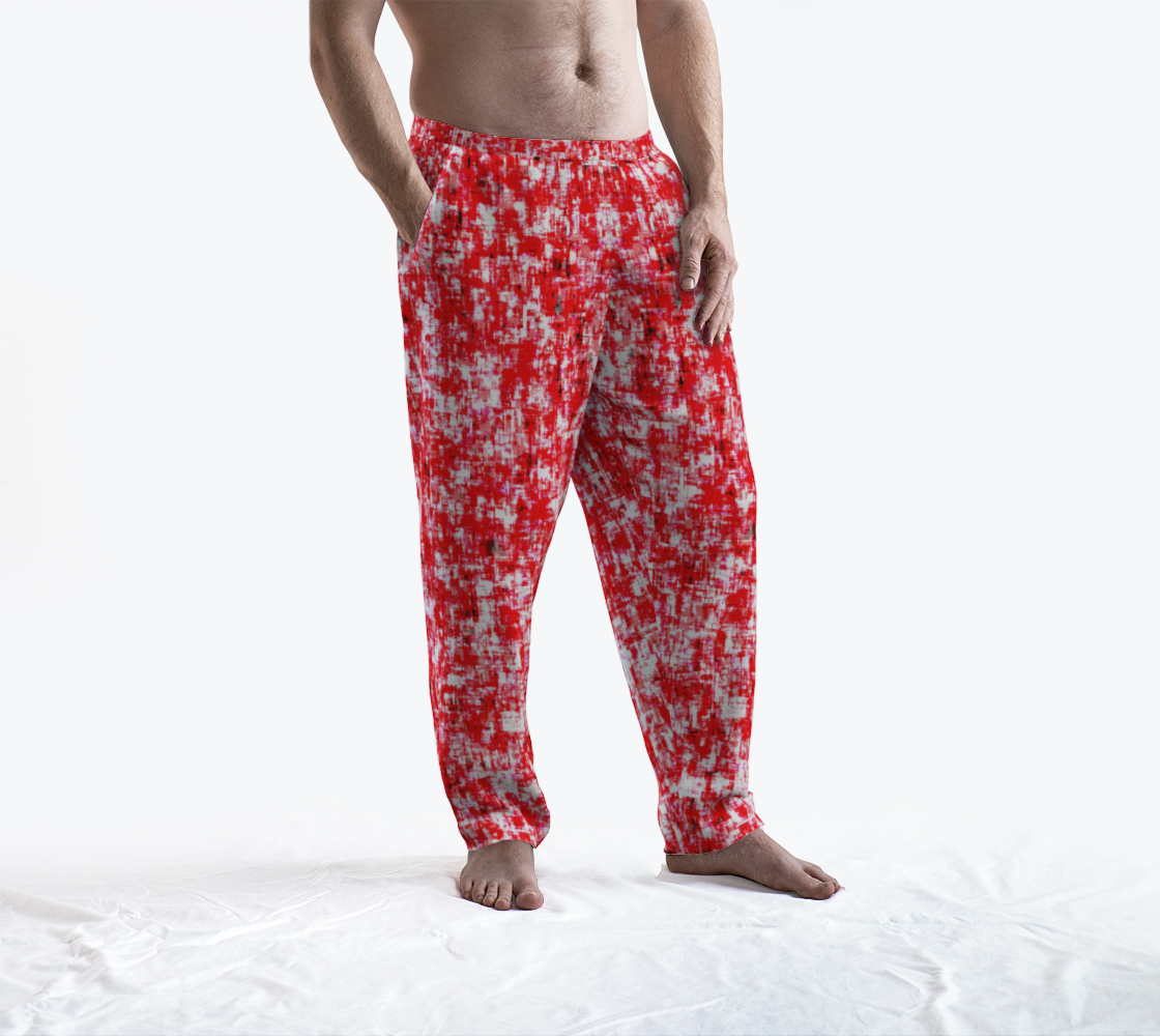 Abstract in Red and White Lounge Pants