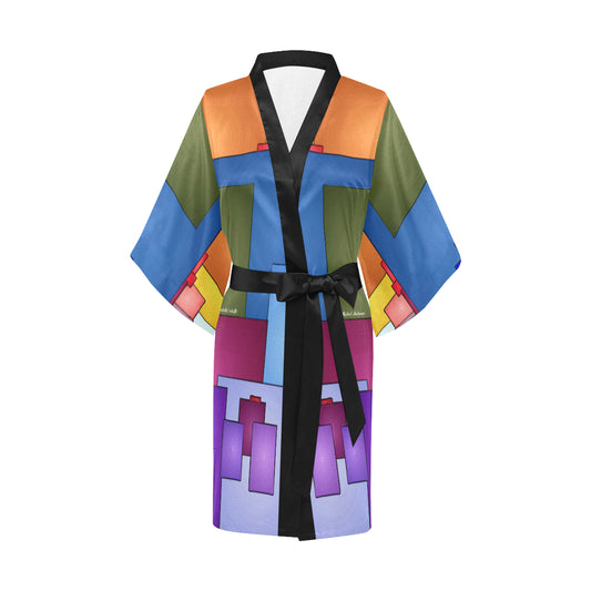 Cubes Future 1935 Kimono Robe