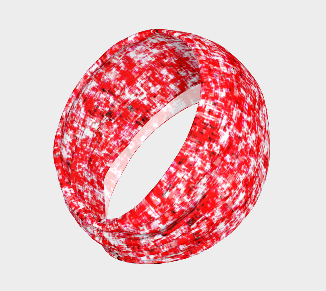 Abstract in Red and White Headband