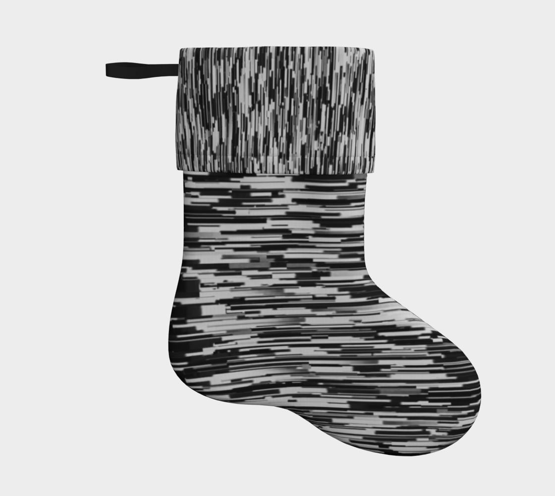 Abstract in Black and White Holiday Stockings