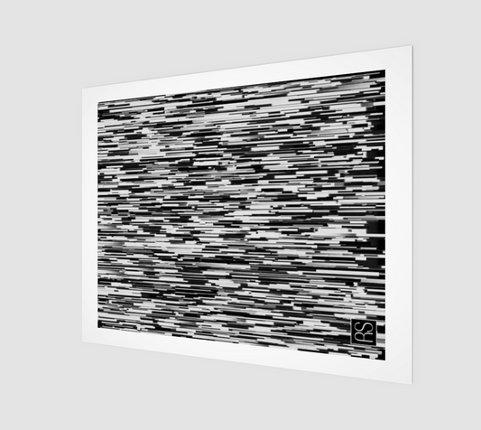 Abstract in Black and White Poster 20" x 16"
