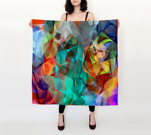 Abstract 3540 Big Square Scarf