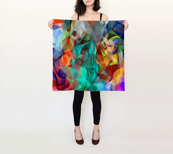 Abstract 3540 Square Scarf