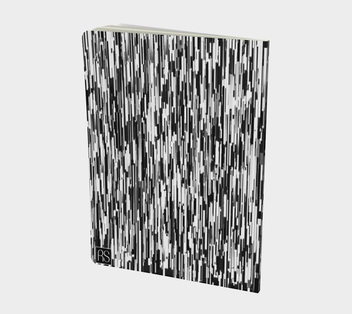 Abstract in Black and White Notebook Large