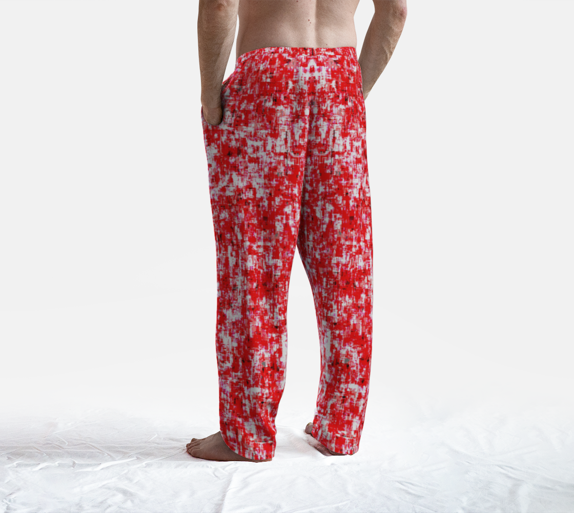 Abstract in Red and White Lounge Pants