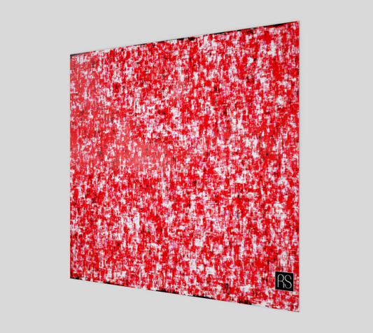 Abstract in Red and White Art Print