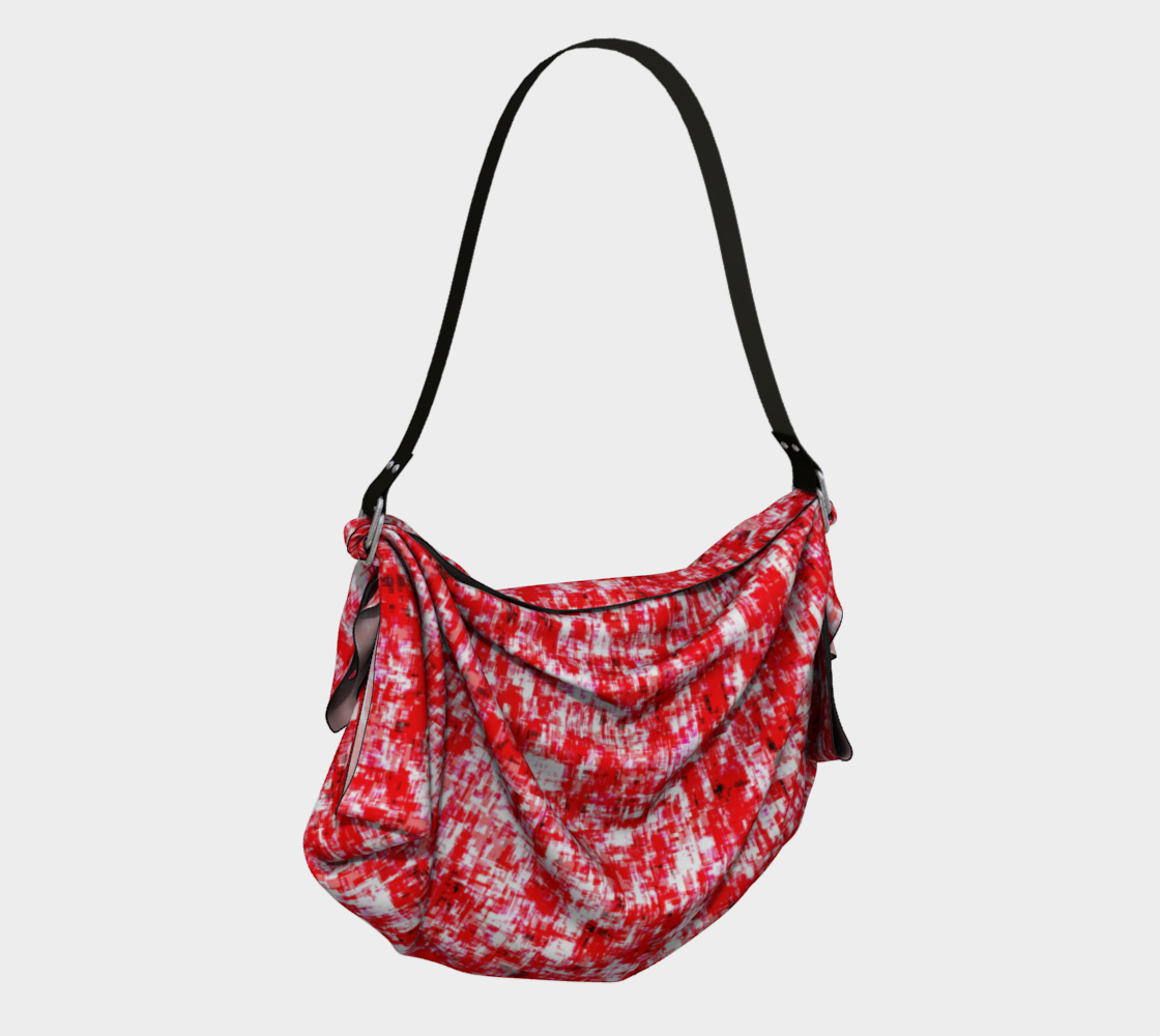 Abstract in Red and White Origami Tote