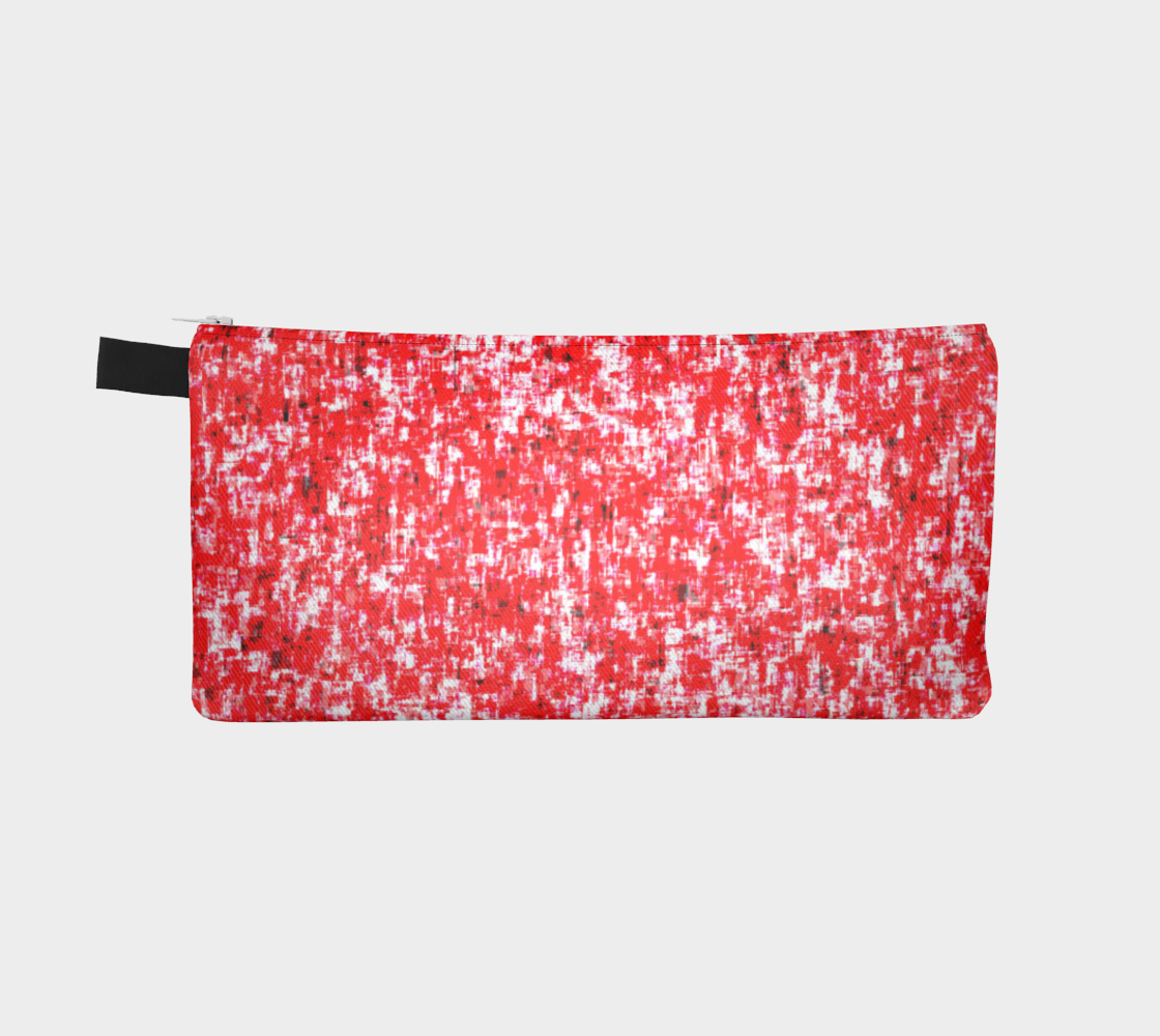 Abstract in Red and White Pencil Case