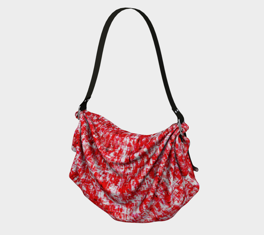 Abstract in Red and White Origami Tote