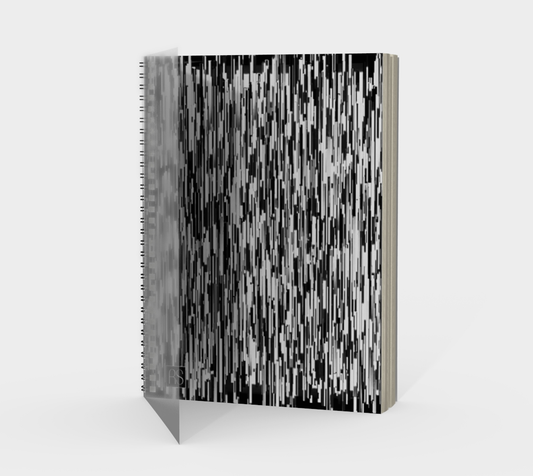 Abstract in Black and White Spiral Notebook Portrait