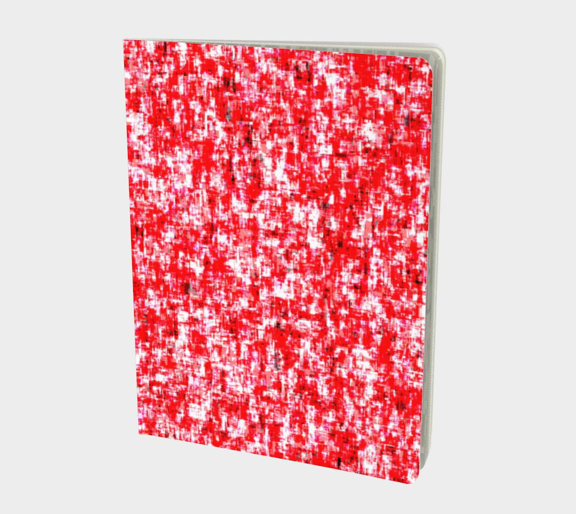 Abstract in Red and White Notebook Large