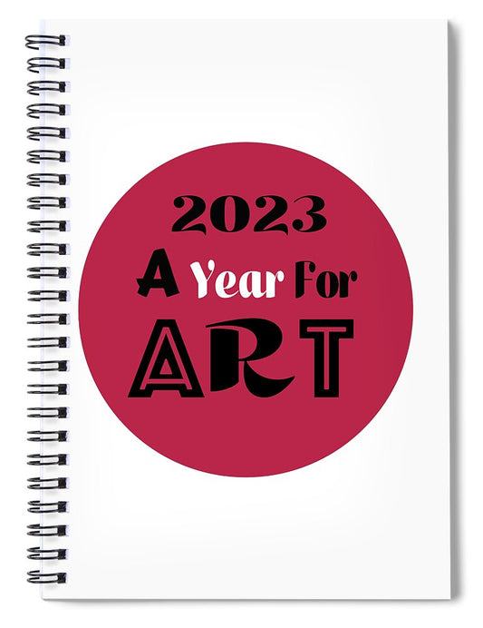 A Year For Art - Viva Magenta - Spiral Notebook
