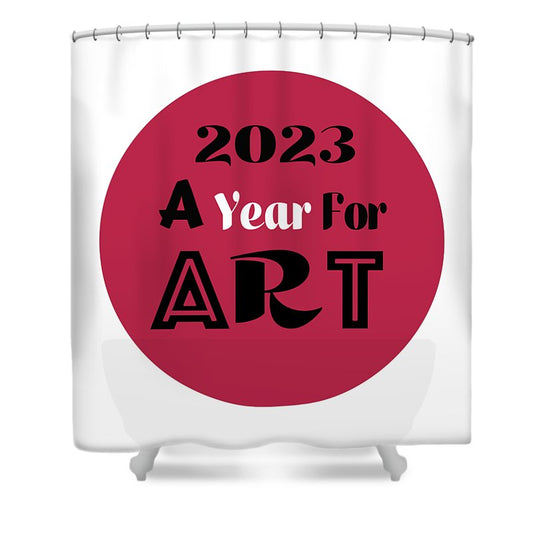 A Year For Art - Viva Magenta - Shower Curtain