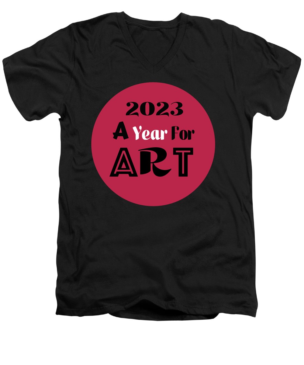 A Year For Art - Viva Magenta - Men's V-Neck T-Shirt