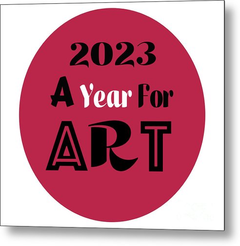 A Year For Art - Viva Magenta - Metal Print