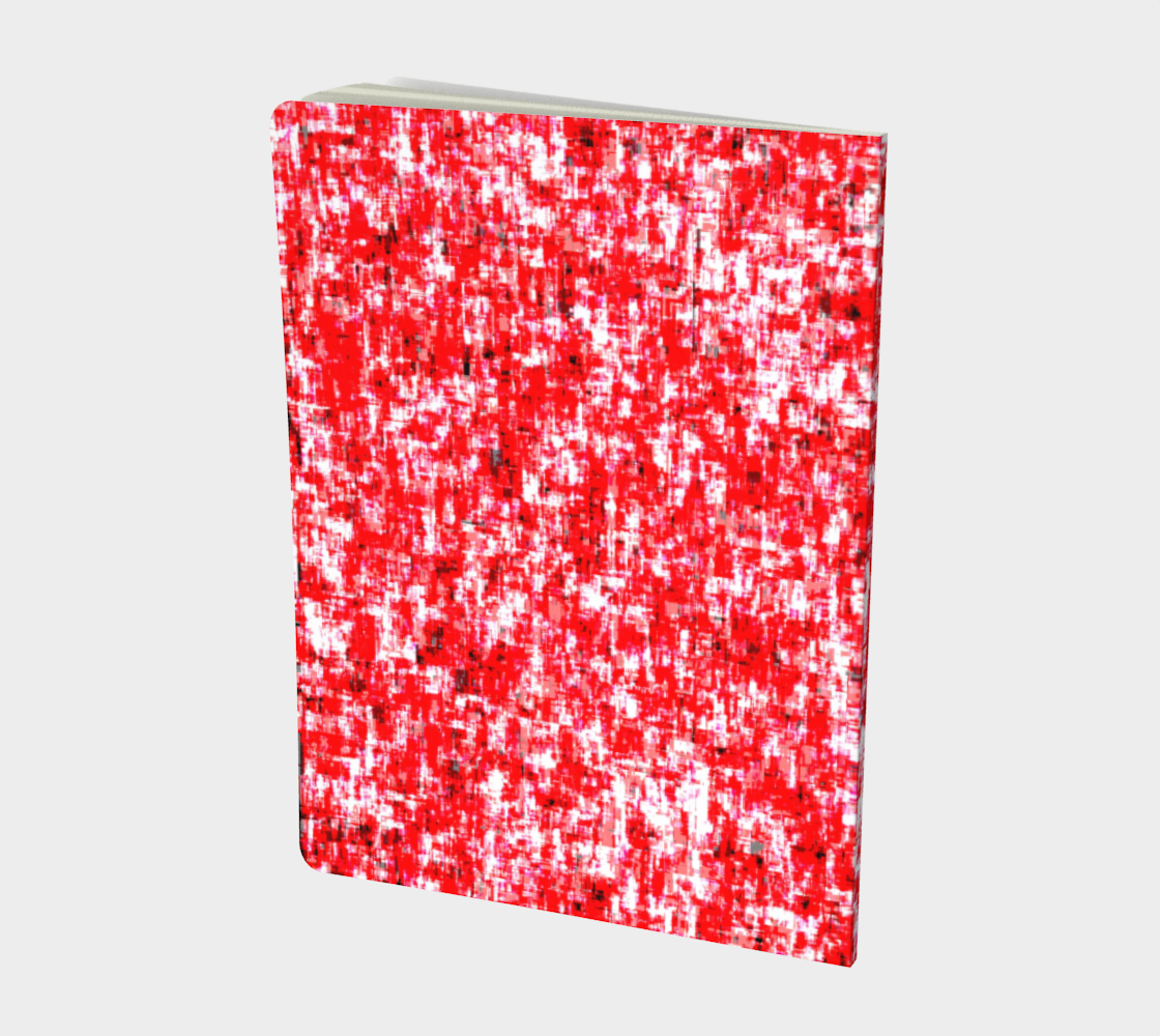 Abstract in Red and White Notebook Large