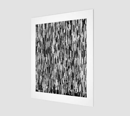 Abstract in Black and White Poster 11" x 14"