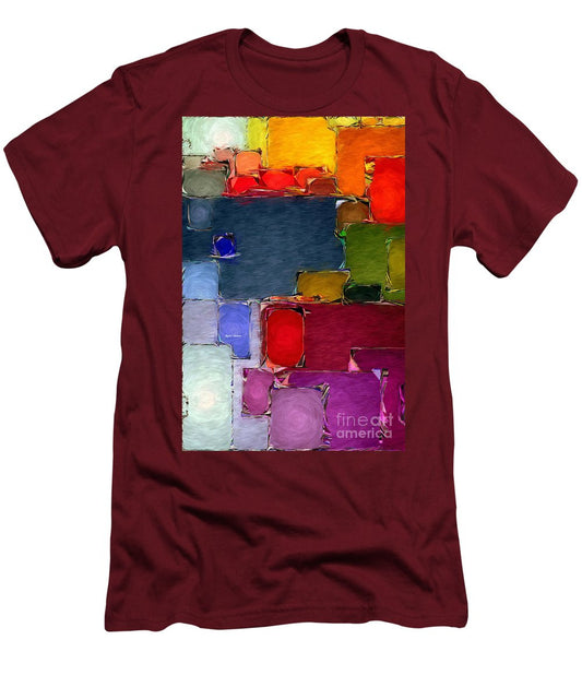 T-shirt pour homme (coupe ajustée) - Abstrait 005