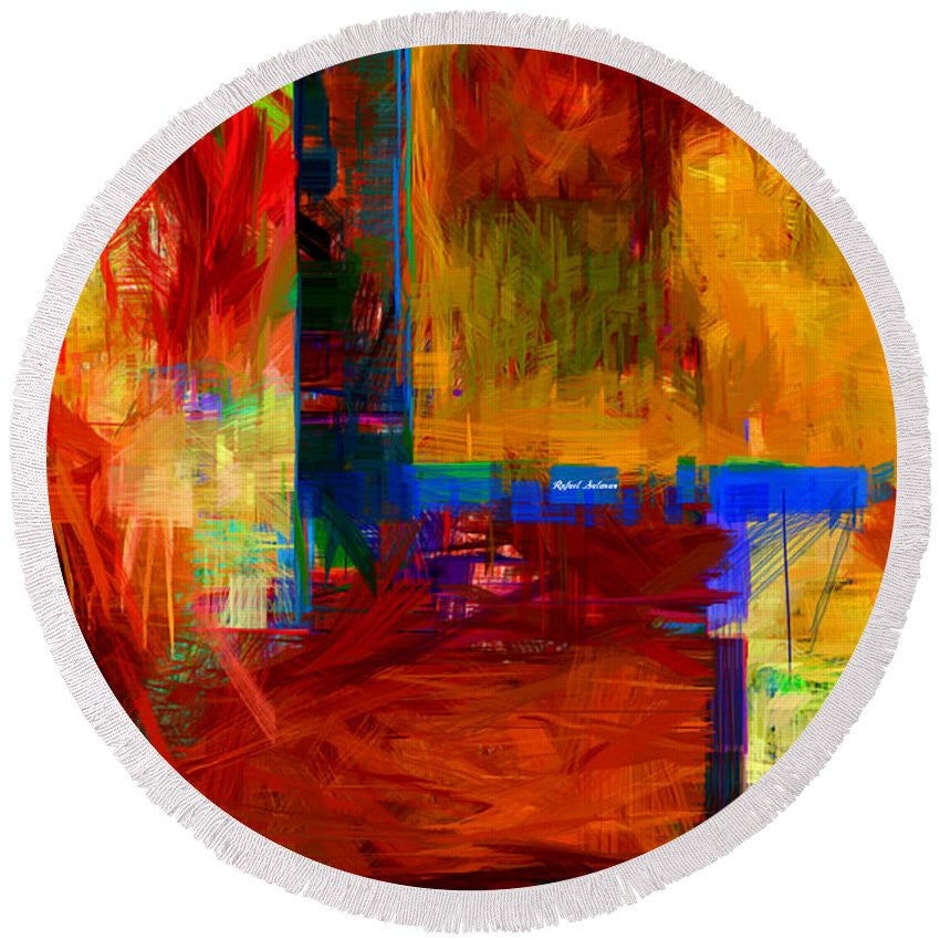 Round Beach Towel - Abstract 0119
