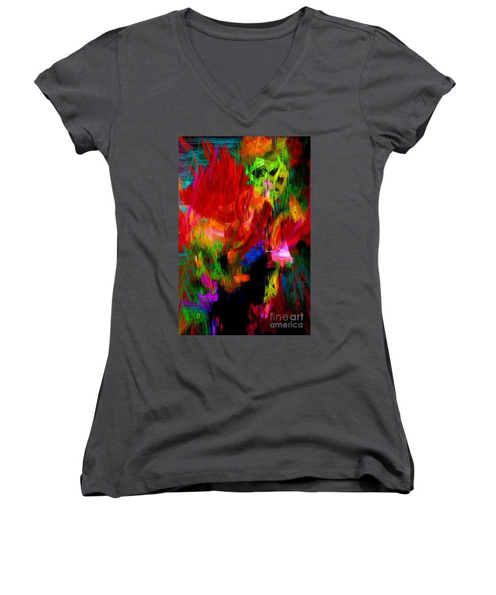 Women's V-Neck T-Shirt (Junior Cut) - Abstract 0140