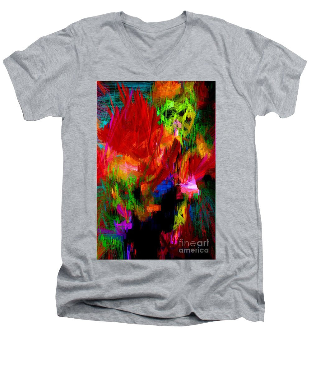 Men's V-Neck T-Shirt - Abstract 0140
