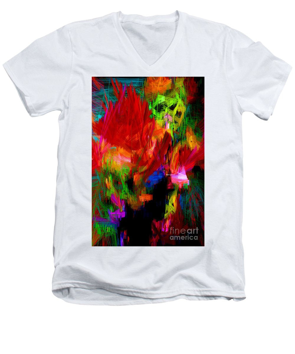 Men's V-Neck T-Shirt - Abstract 0140