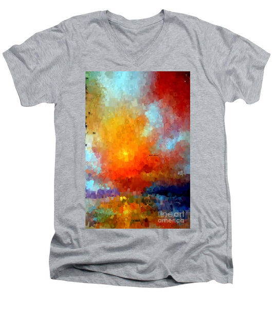 Abstract 028 - Men's V-Neck T-Shirt