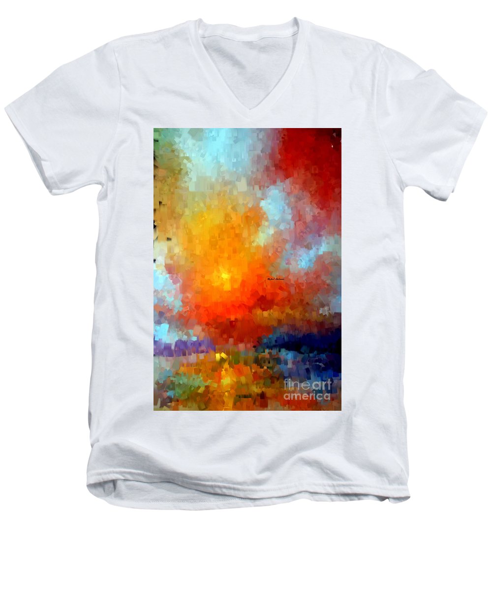 Abstract 028 - Men's V-Neck T-Shirt