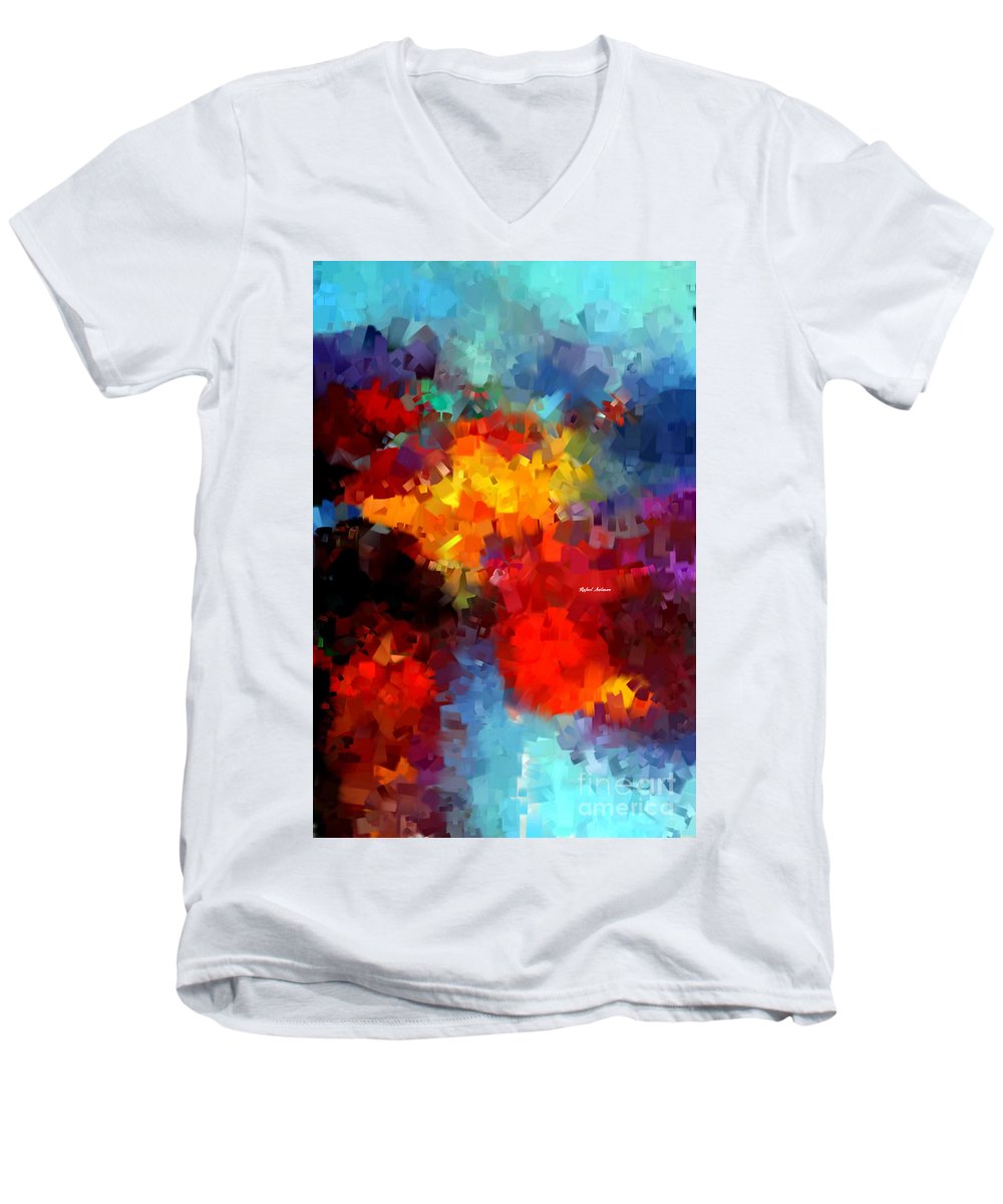 Abstract 034 - Men's V-Neck T-Shirt