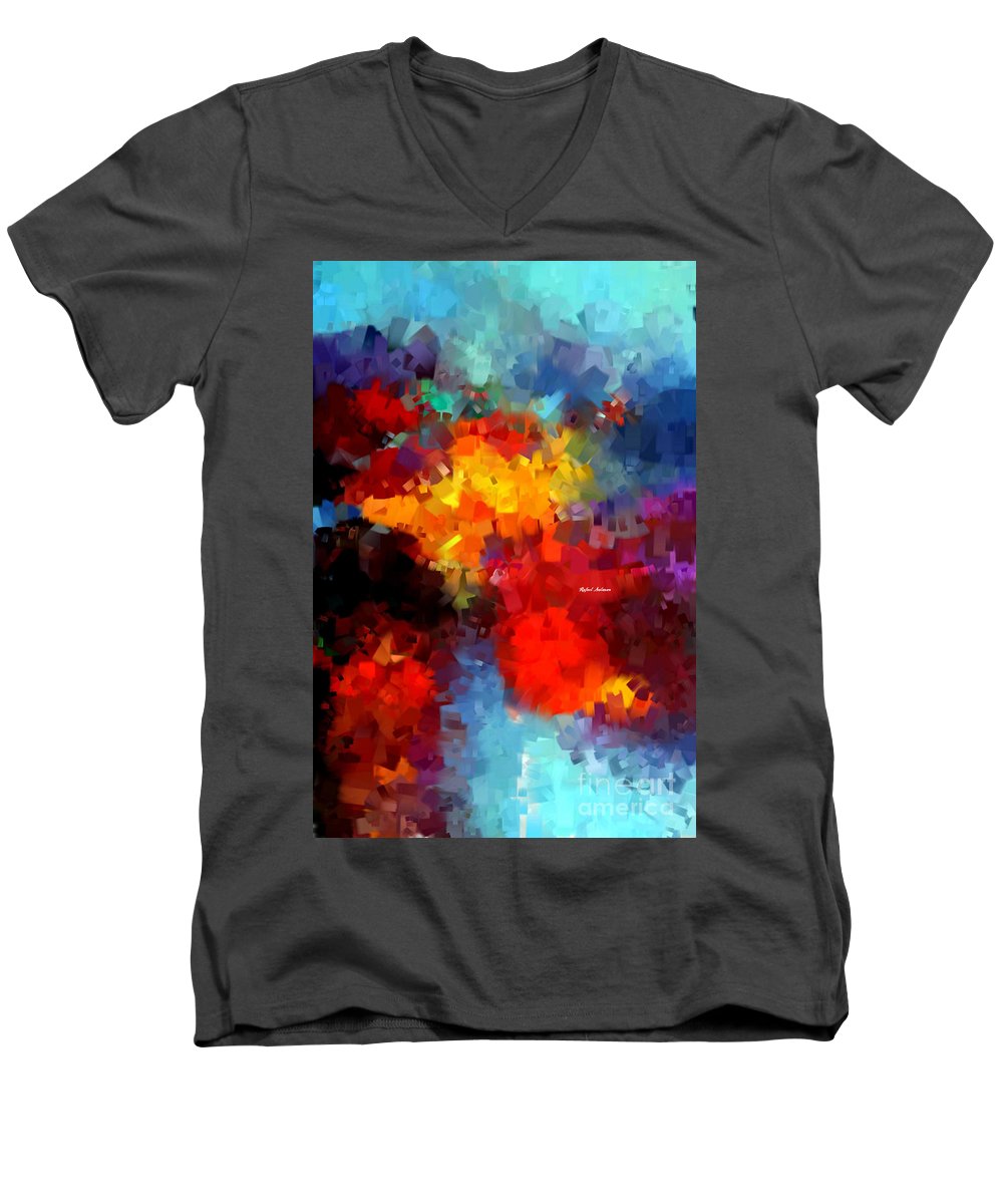 Abstract 034 - Men's V-Neck T-Shirt