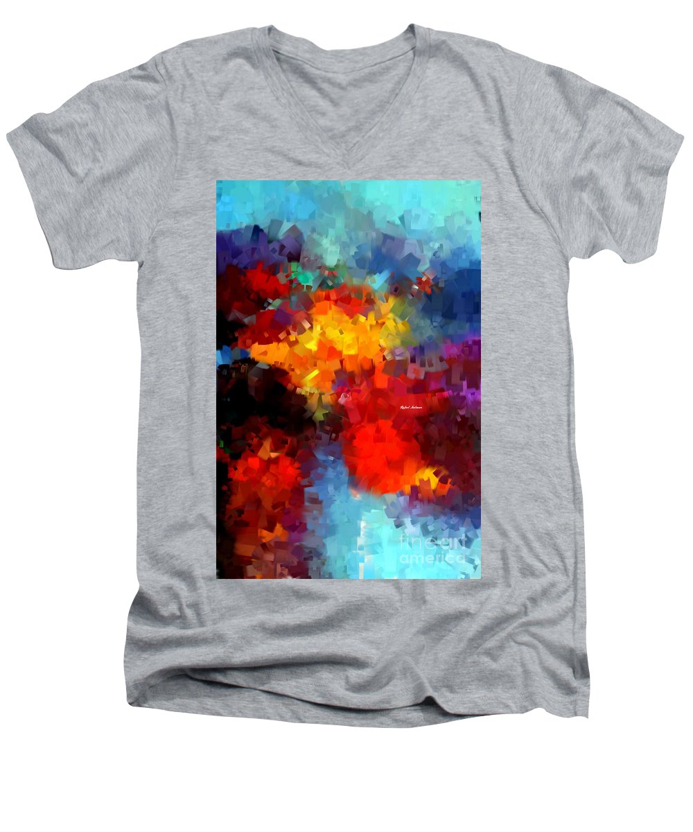 Abstract 034 - Men's V-Neck T-Shirt