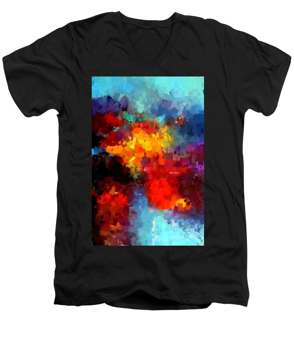 Abstract 034 - Men's V-Neck T-Shirt