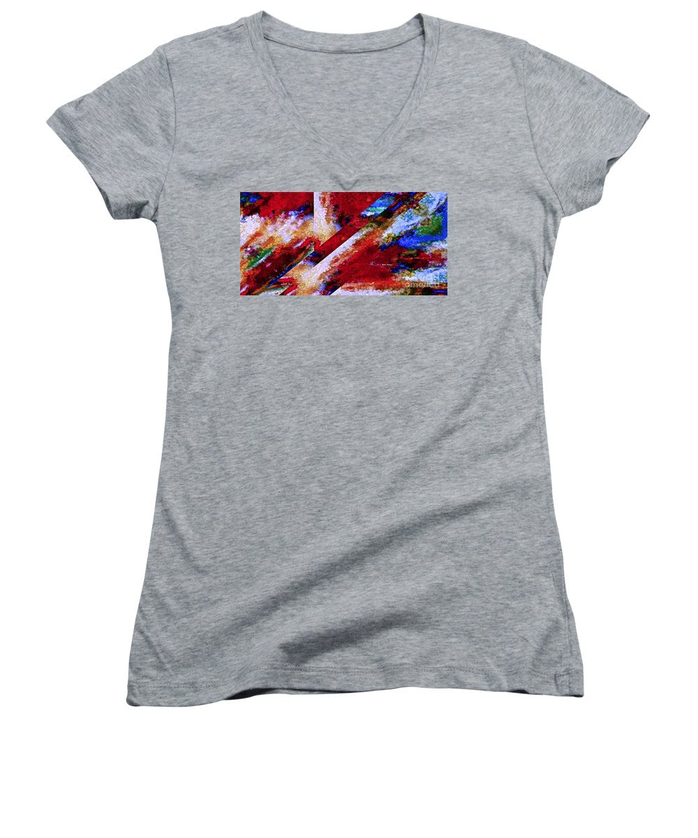 Women's V-Neck T-Shirt (Junior Cut) - Abstract 0713