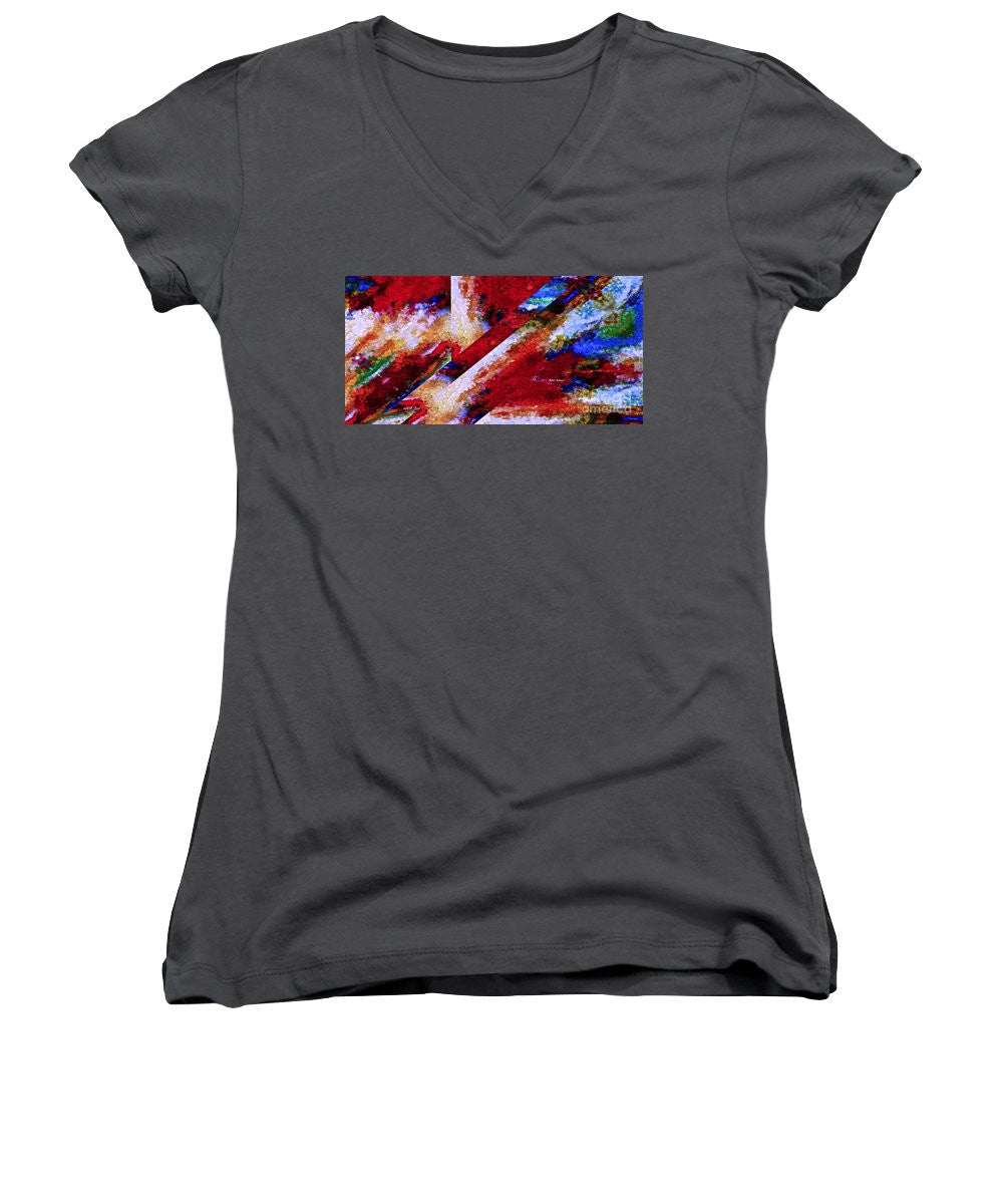 Women's V-Neck T-Shirt (Junior Cut) - Abstract 0713
