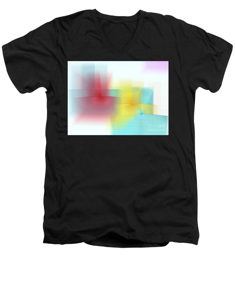 Men's V-Neck T-Shirt - Abstract 1602