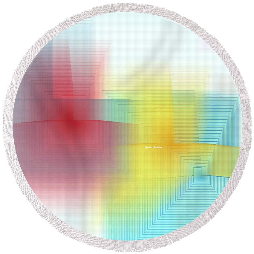 Round Beach Towel - Abstract 1602