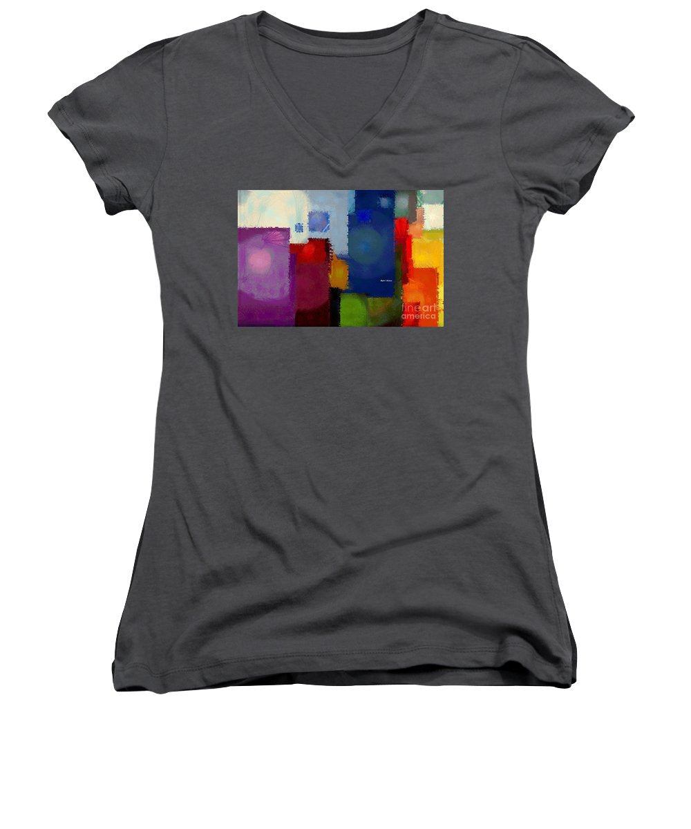 Abstract 1902 - Women's V-Neck T-Shirt