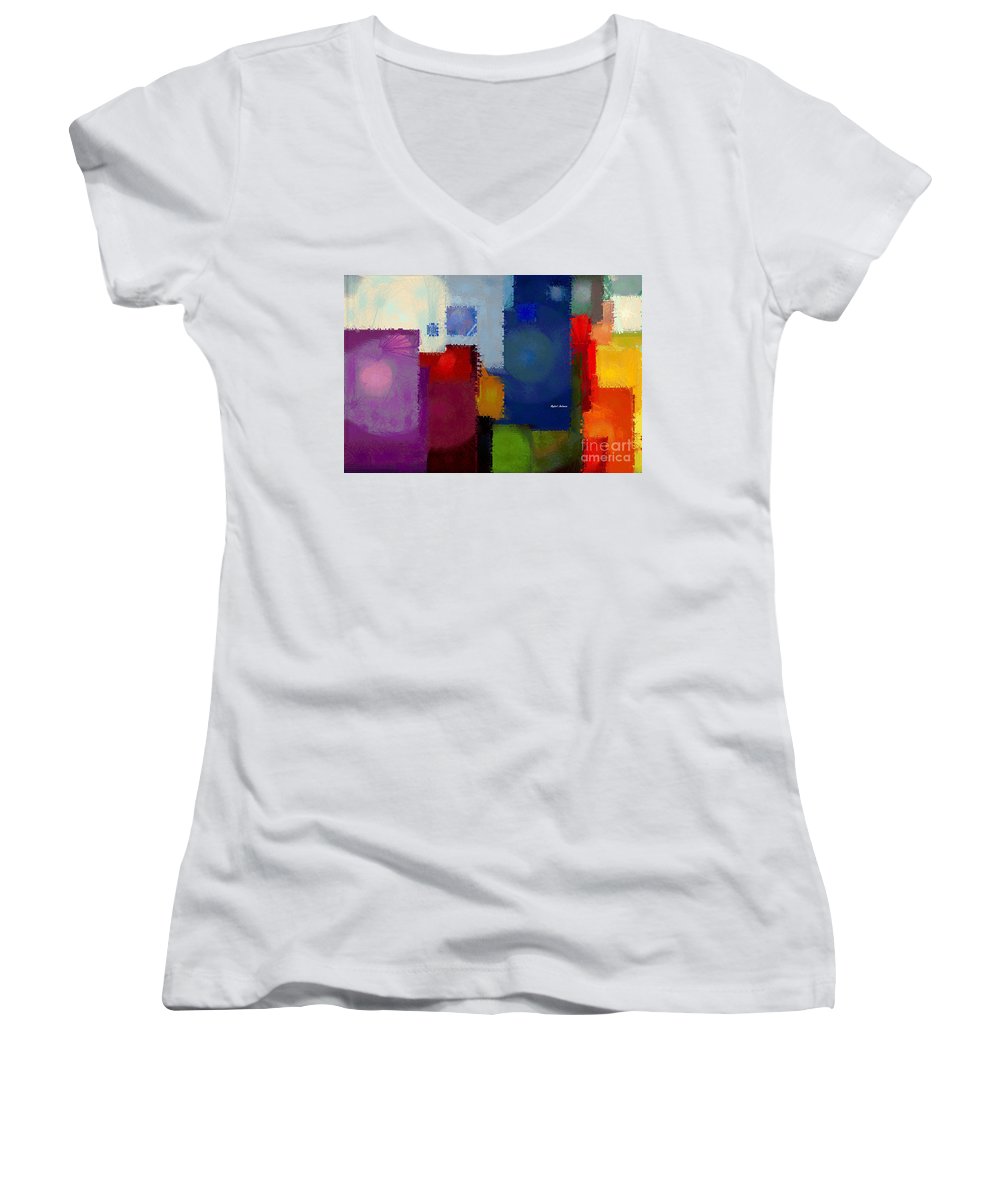 Abstract 1902 - Women's V-Neck T-Shirt