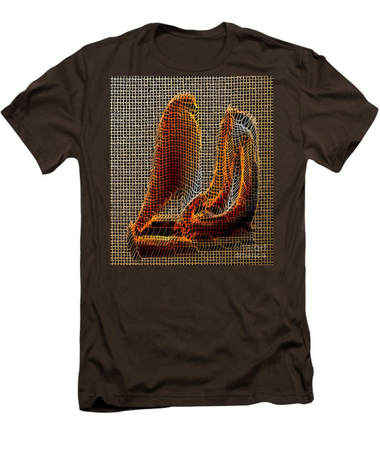 T-shirt pour homme (coupe ajustée) - Sculpture abstraite en 3D