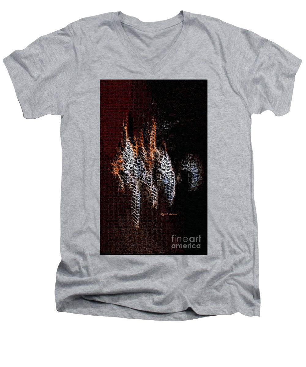 Abstract 401 - Men's V-Neck T-Shirt