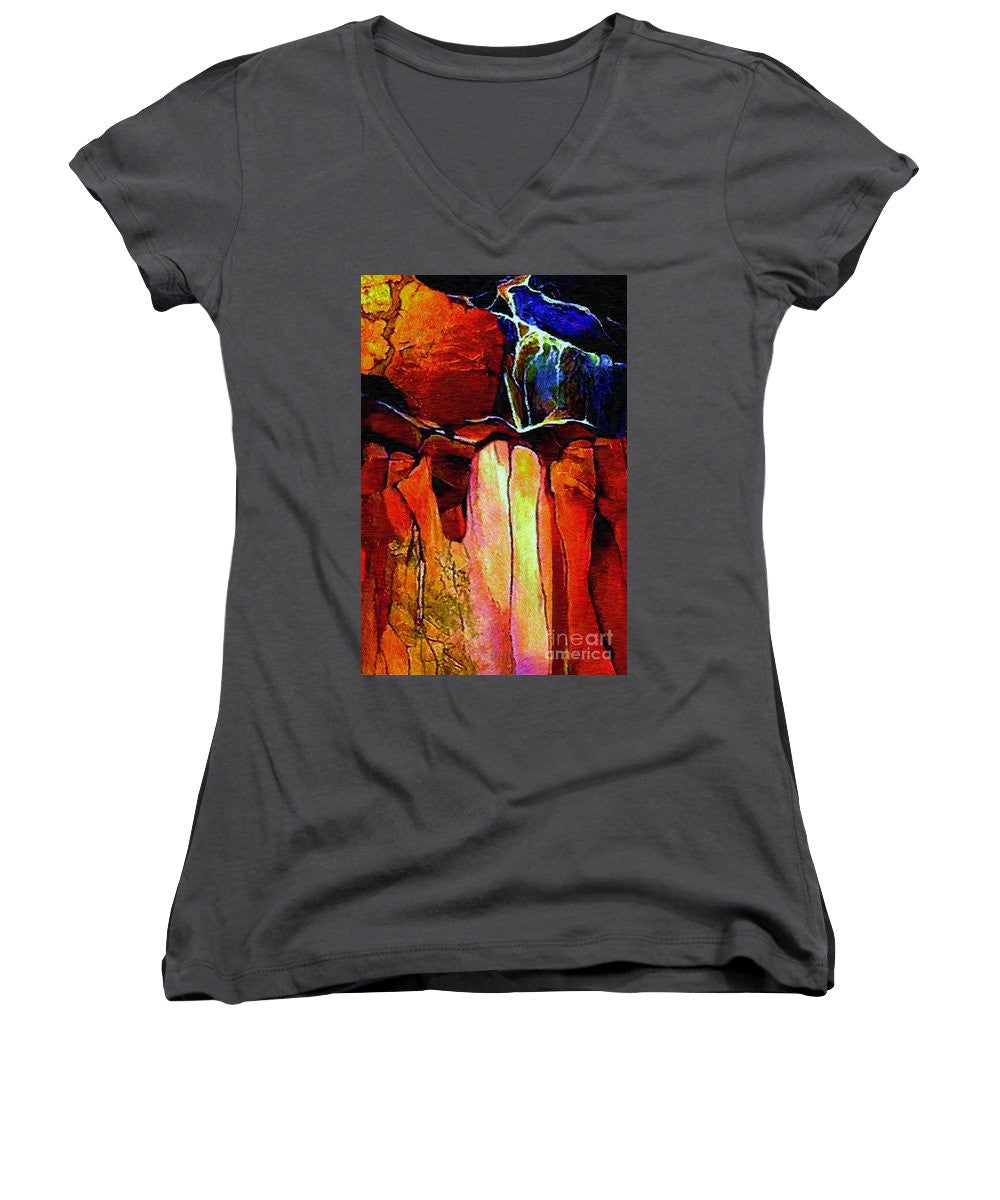 Women's V-Neck T-Shirt (Junior Cut) - Abstract 456