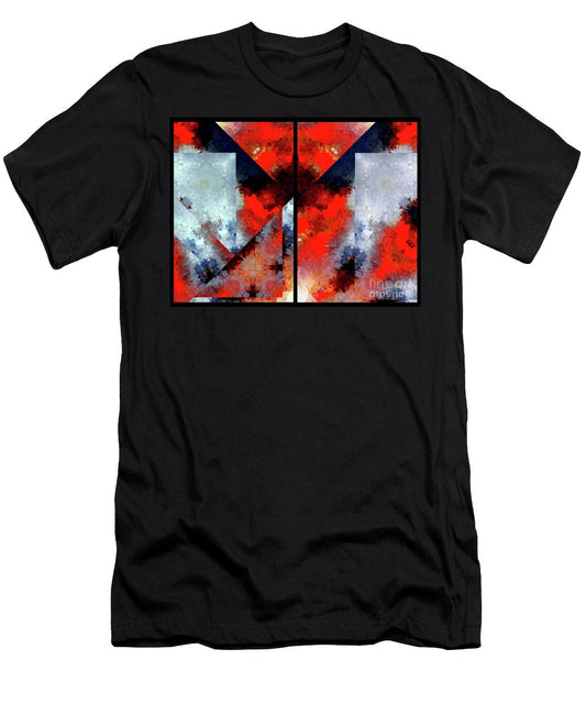 Men's T-Shirt (Slim Fit) - Abstract 475 476 Diptych