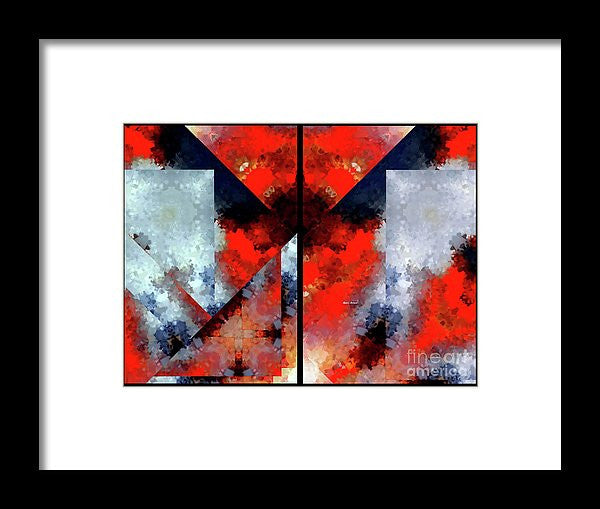 Framed Print - Abstract 475 476 Diptych