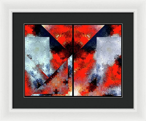 Framed Print - Abstract 475 476 Diptych